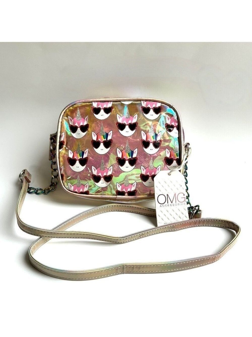 NWT OMG Unicorn Iridescent Crossbody Bag